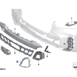 BMW X5 SERIES G05 TRIM GRILLE BUMPER LEFT 51118085621