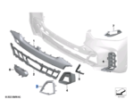BMW X5 SERIES G05 TRIM GRILLE BUMPER LEFT 51118085621