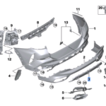 BMW X6 SERIES G06 UNDERRIDE PROTECTION REAR PRIMED 51128099220-C
