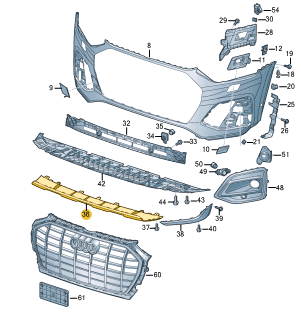 AUDI Q5 UNDERRUN BAR CENTER 80A807531C-T