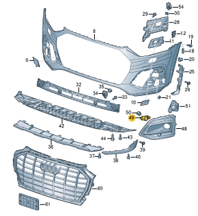 AUDI Q5 SUPPORT ULTRA SOUND SENSOR LEFT 80A919267F-D