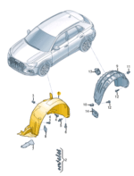 AUDI Q3 WHEEL HOUSING LINER LEFT FRONT 83A821171E-D