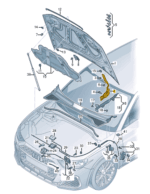 AUDI Q3 LID HINGE LEFT 83A823301-T