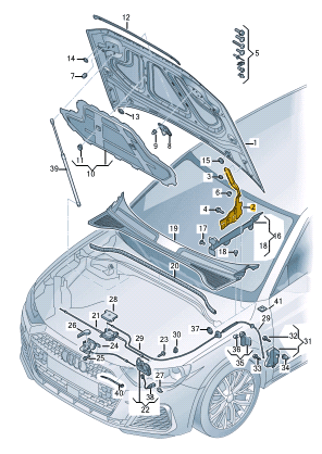 AUDI Q3 LID HINGE RIGHT 83A823302-T