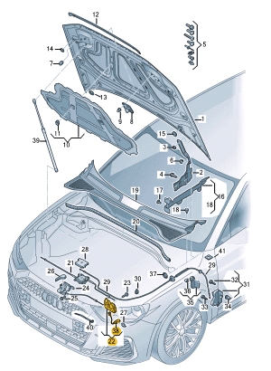 AUDI Q3 LID LOCK 83A823509-D