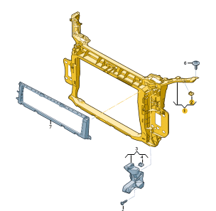 AUDI Q3 LOCK CARRIER MOUNTING COOLANT RADIATOR 83G805594B-T