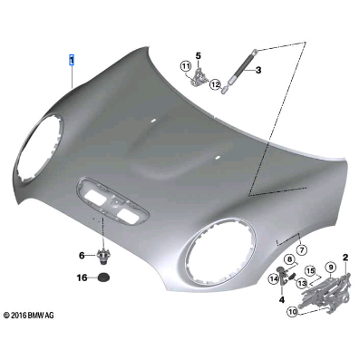 MINI COOPER F56 BONNET 41008499868