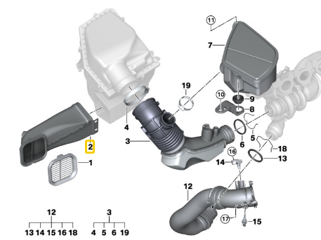Bmw X3 Series G01 Intake Pipe 13718635093 Bmw X3 Series G01 Intake Pipe 13718635093
