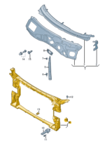 AUDI A4 LOCK CARRIER WITH MOUNTING FOR COOLANT RADIATOR 8W0805594E-D