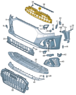 AUDI A4 CLOSING ELEMENT UPPER CENTER 8W0807233D-D