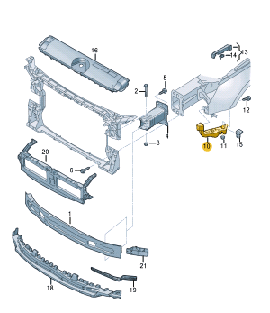 AUDI A4 GUIDE SECTION LEFT 8W0807283E-T