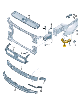 AUDI A4 GUIDE SECTION RIGHT 8W0807284E-T