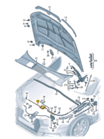 AUDI A4 BOWDEN CABLE CENTER 8W0823531C-D