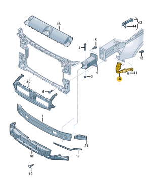 AUDI A5 GUIDE SECTION LEFT 8W6807283-C