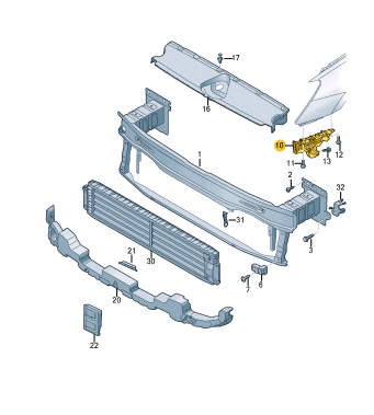 AUDI A3 GUIDE SECTION RIGHT 8Y0807184A-D