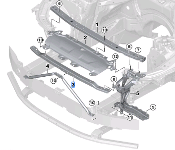 BMW 5 SERIES G60 CONNECTION FRONT TOP 51649464024
