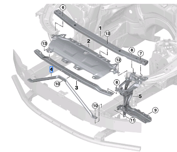 BMW 5 SERIES G60 V SUPPORT 51649464026