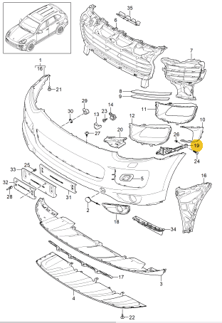 PORSCHE CAYENNE GUIDE RIGHT SIDE 95850505001-D