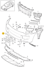 PORSCHE CAYENNE COVER CAP TOW HITCH LEFT LEFT 95850515510-D