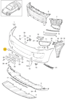 PORSCHE CAYENNE COVER CAP TOW HITCH RIGHT 95850515610-D