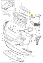 PORSCHE CAYENNE RETAINING STRIP HEADLIGHT LEFT 95850588900-D