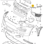 PORSCHE CAYENNE RETAINING STRIP HEADLIGHT RIGHT 95850589000-D
