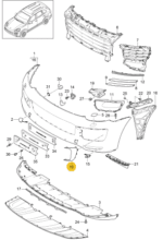 PORSCHE CAYENNE AIR GUIDE RIGHT 95850594650-D