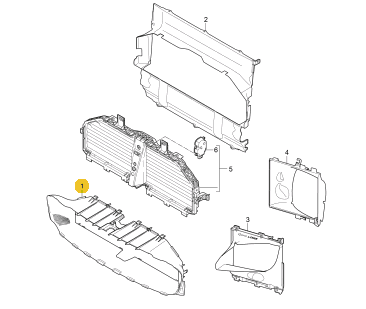 PORSCHE CAYENNE AIR GUIDE FRONT CENTER 95857532331-D