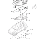 PORSCHE CAYENNE ADDITIONAL HEADLIGHT LEFT 95863118140