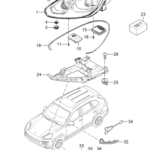 PORSCHE CAYENNE ADDITIONAL HEADLIGHT RIGHT 95863118240