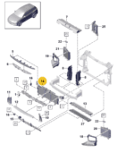 PORSCHE CAYENNE AIR FLAP UPPER CENTRE 9Y0805519D-D
