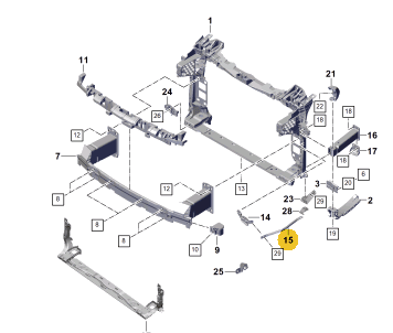 PORSCHE CAYENNE BRACE RIGHT 9Y0805528C-T