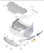 PORSCHE CAYENNE LINING FOR FENDER RIGHT 9Y0806442A-T