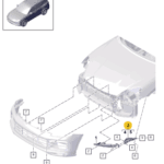 PORSCHE CAYENNE GUIDE RAIL RIGHT FRONT 9Y0807050D-T