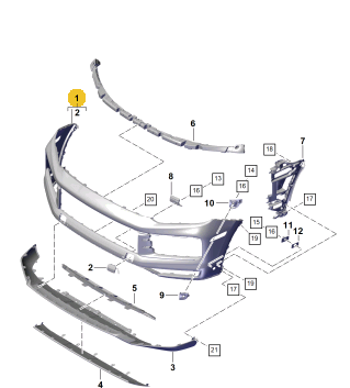 PORSCHE CAYENNE BUMPER COVER COMPLETE 9Y0807217AB