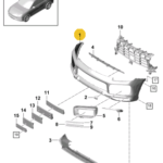 PORSCHE FRONT BUMPER COVER 9Y0807217M G2X-C