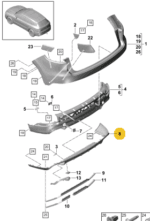 PORSCHE CAYENNE TRIM LOWER 9Y0807834B-T