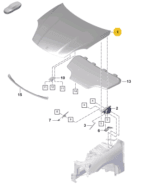 PORSCHE CAYENNE BONNET FRONT 9Y0823031-T