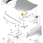 PORSCHE CAYENNE ARM LID LOCK RIGHT 9Y0823186A
