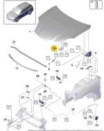 PORSCHE CAYENNE ARM LID LOCK RIGHT 9Y0823186A
