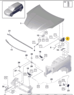 PORSCHE CAYENNE HINGE LEFT 9Y0823301E-T