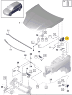 PORSCHE CAYENNE HINGE RIGHT 9Y0823302E-T