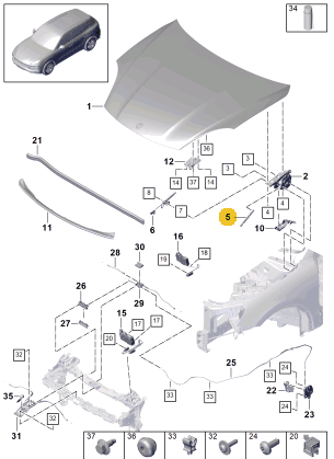PORSCHE CAYENNE DAMPER 9Y0823359A-T
