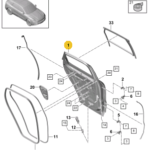 PORSCHE CAYENNE 2022 DOOR REAR RIGHT 9Y0833052