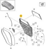 PORSCHE CAYENNE 2022 DOOR REAR RIGHT 9Y0833052