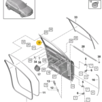 PORSCHE CAYENNE 2022 DOOR FRONT LEFT 9Y3831051Y