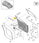 PORSCHE CAYENNE 2022 DOOR FRONT LEFT 9Y3831051Y