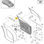 PORSCHE CAYENNE 2022 DOOR FRONT RIGHT 9Y3831052Y
