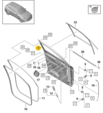 PORSCHE CAYENNE 2022 DOOR FRONT RIGHT 9Y3831052Y