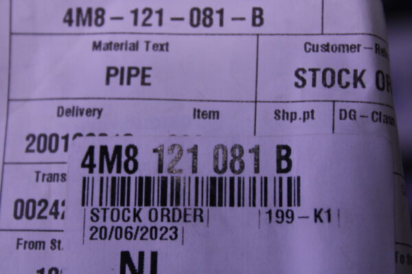 Audi Rsq8 Coolant Pipe 4M8121081B